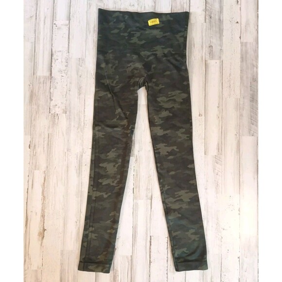 Spanx Look at Me Now Seamless Camo Leggings Womens Medium Green - Picture 1 of 9